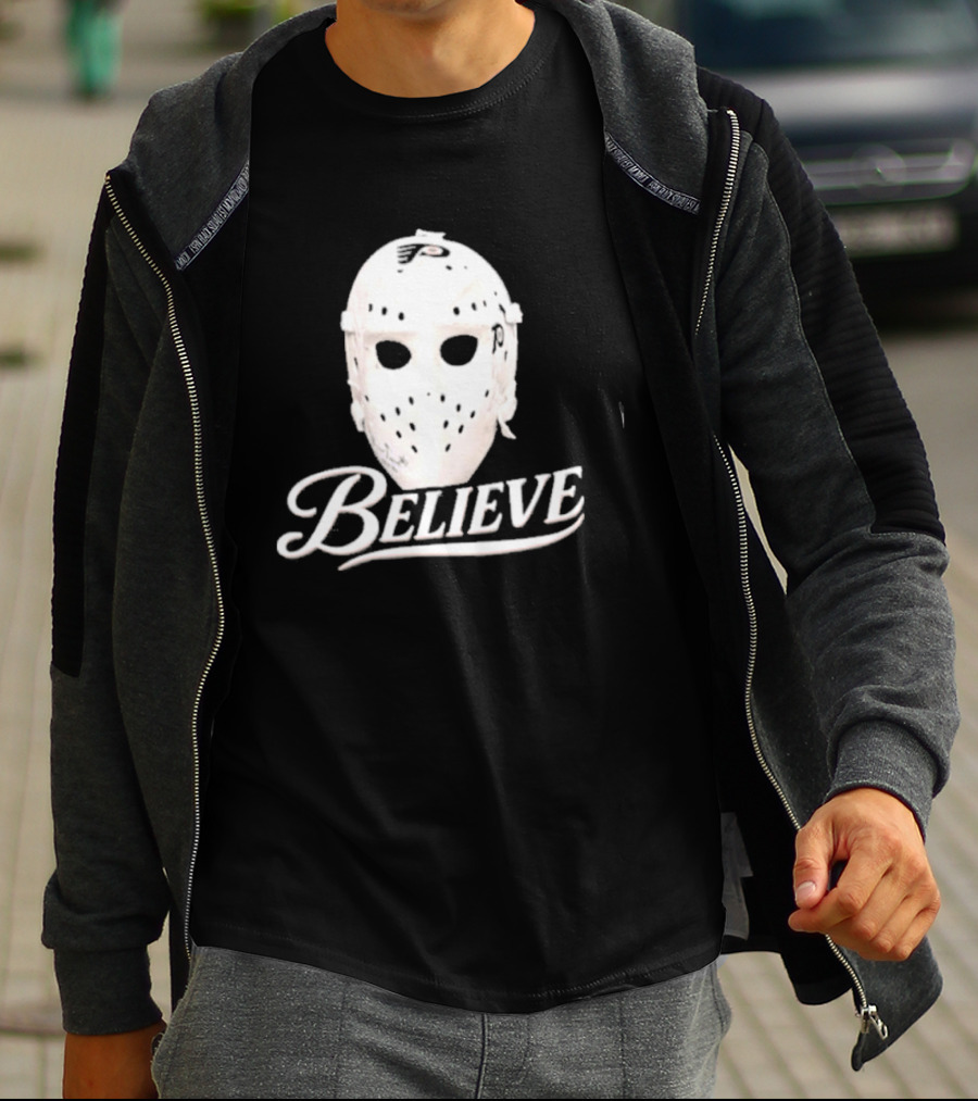 Believe Classic Hockey Mask Philadelphia Flyers T-Shirt