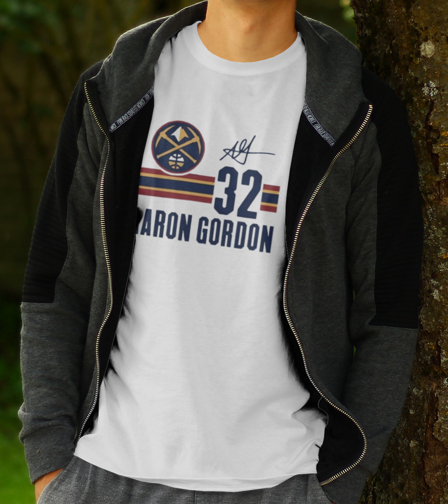 Aaron Gordon Denver Nuggets NBA 32 Basketball Signature T-Shirt