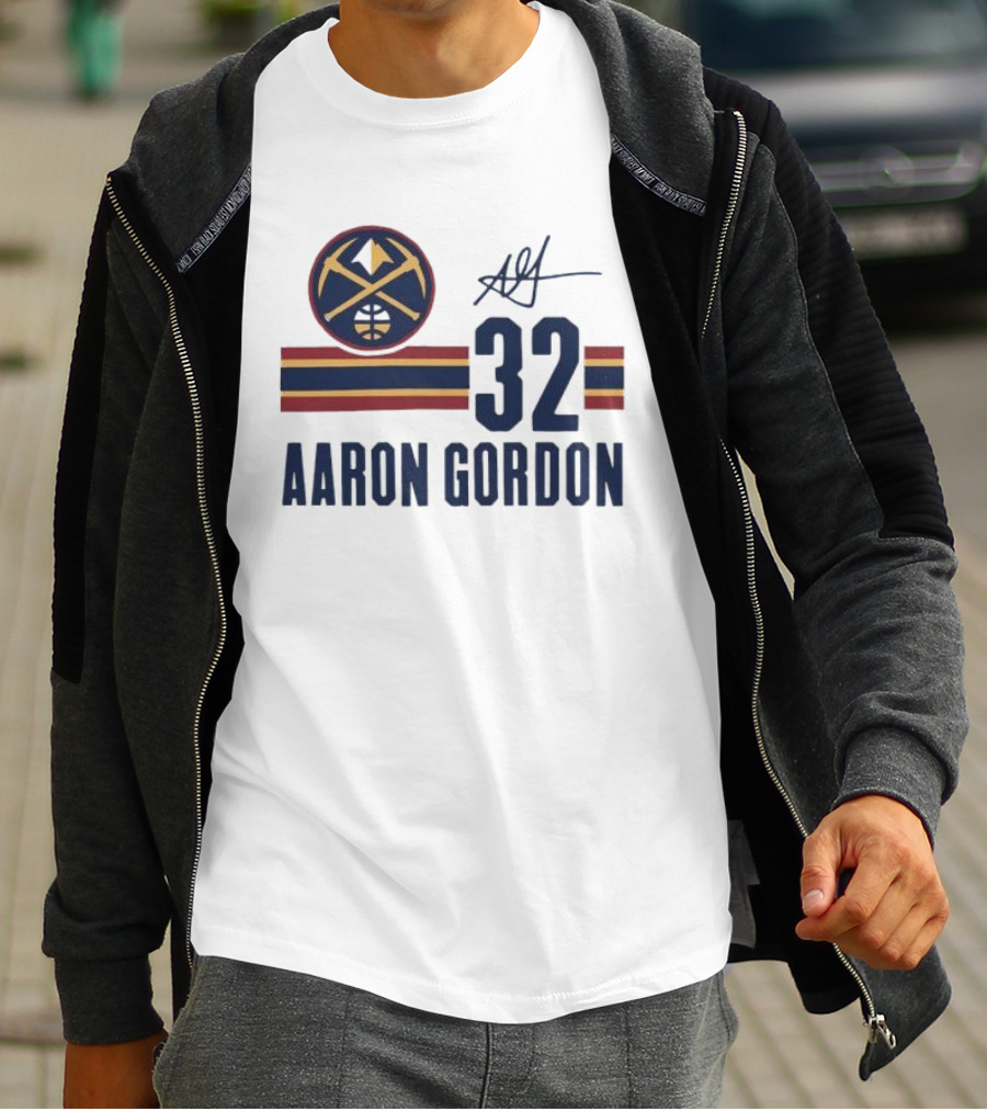 Aaron Gordon Denver Nuggets NBA 32 Basketball Signature T-Shirt