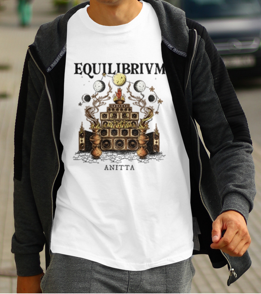Anitta Equilibrium Moon Speaker Pyramid With Celestial Balance T-Shirt