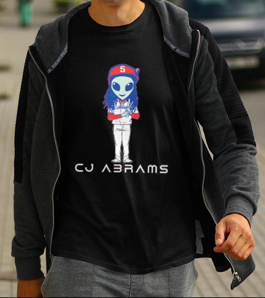CJ Abrams Number 5 Washington Nationals MLB Alien T-Shirt