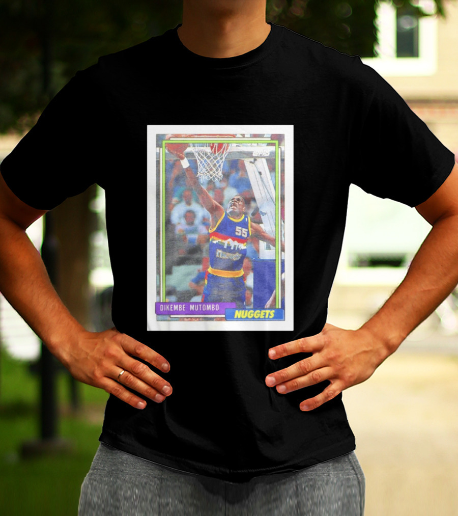 Dikembe Mutombo Topps Denver Nuggets NBA Basketball Card 55 T-Shirt