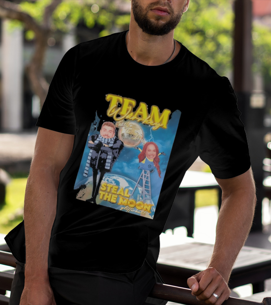 Team Warrkey Strictly Steal The Moon Dancing Planet Earth T-Shirt