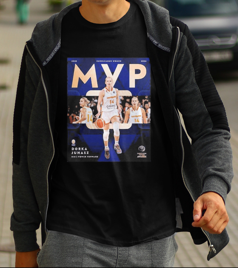 EuroLeague Women MVP 2025 2026 Dorka Juhasz Power Forward Cagdas Basketball Awards T-Shirt