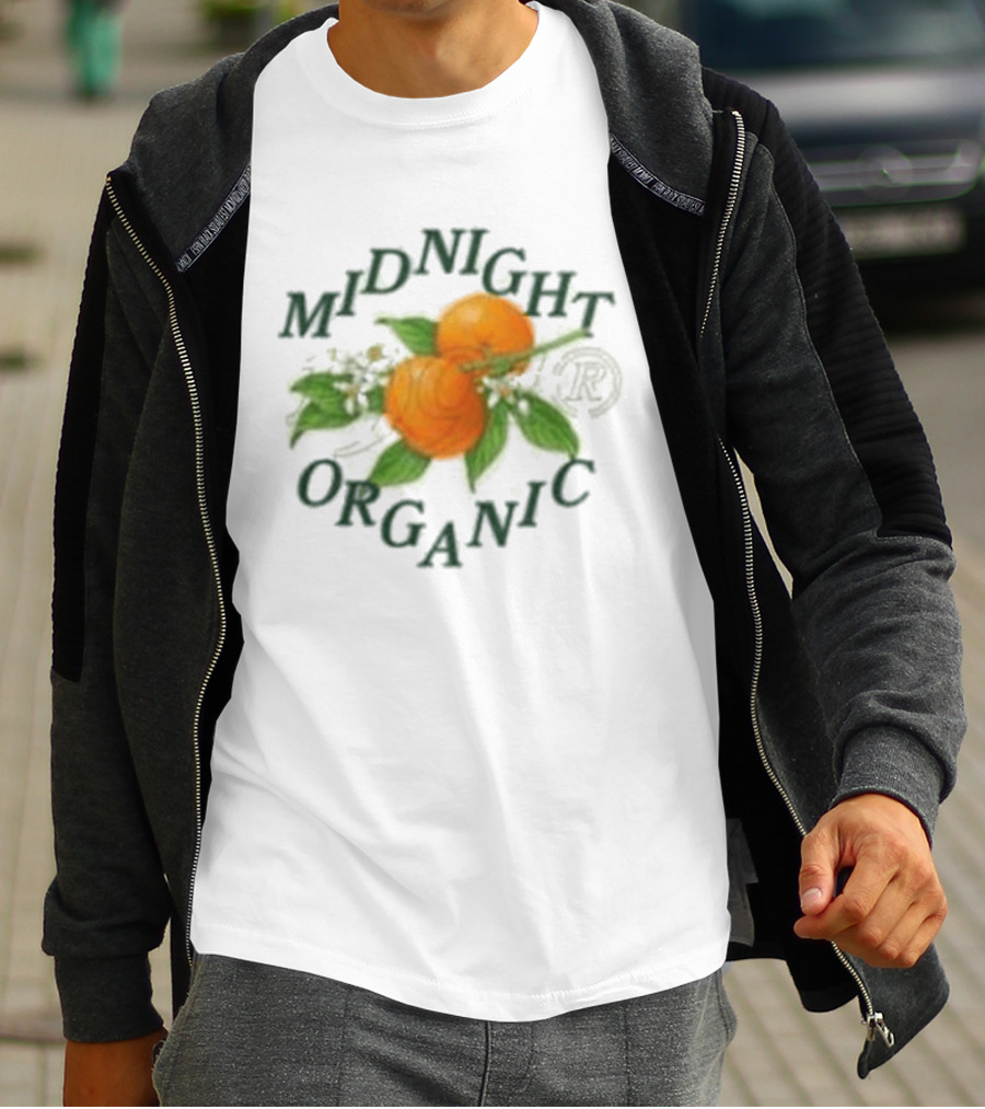 Midnight Organic Citrus Blossoms And Branches T-Shirt