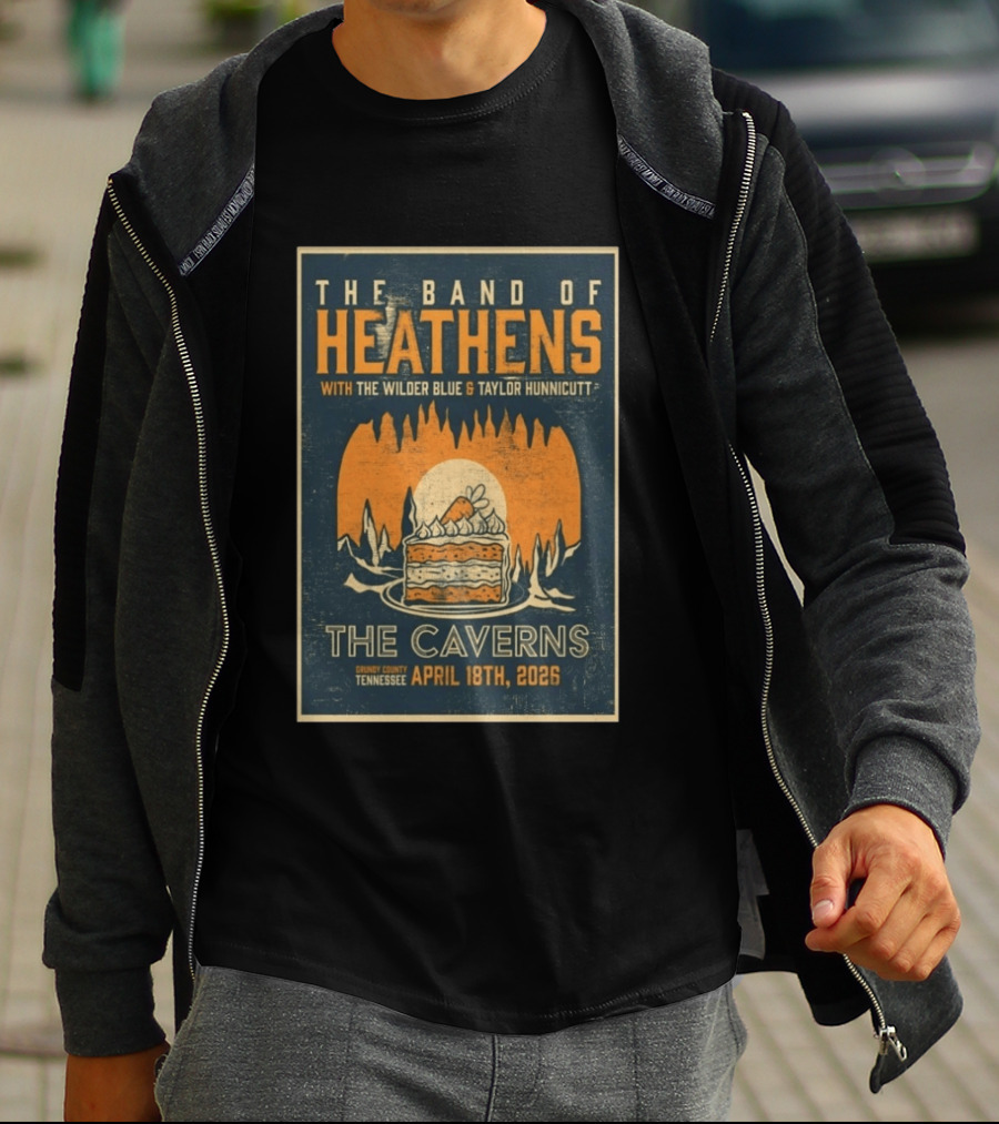 The Band Of Heathens The Caverns Grundy County Tennessee April 18th 2026 Featuring The Wilder Blue Taylor Hunnicutt T-Shirt