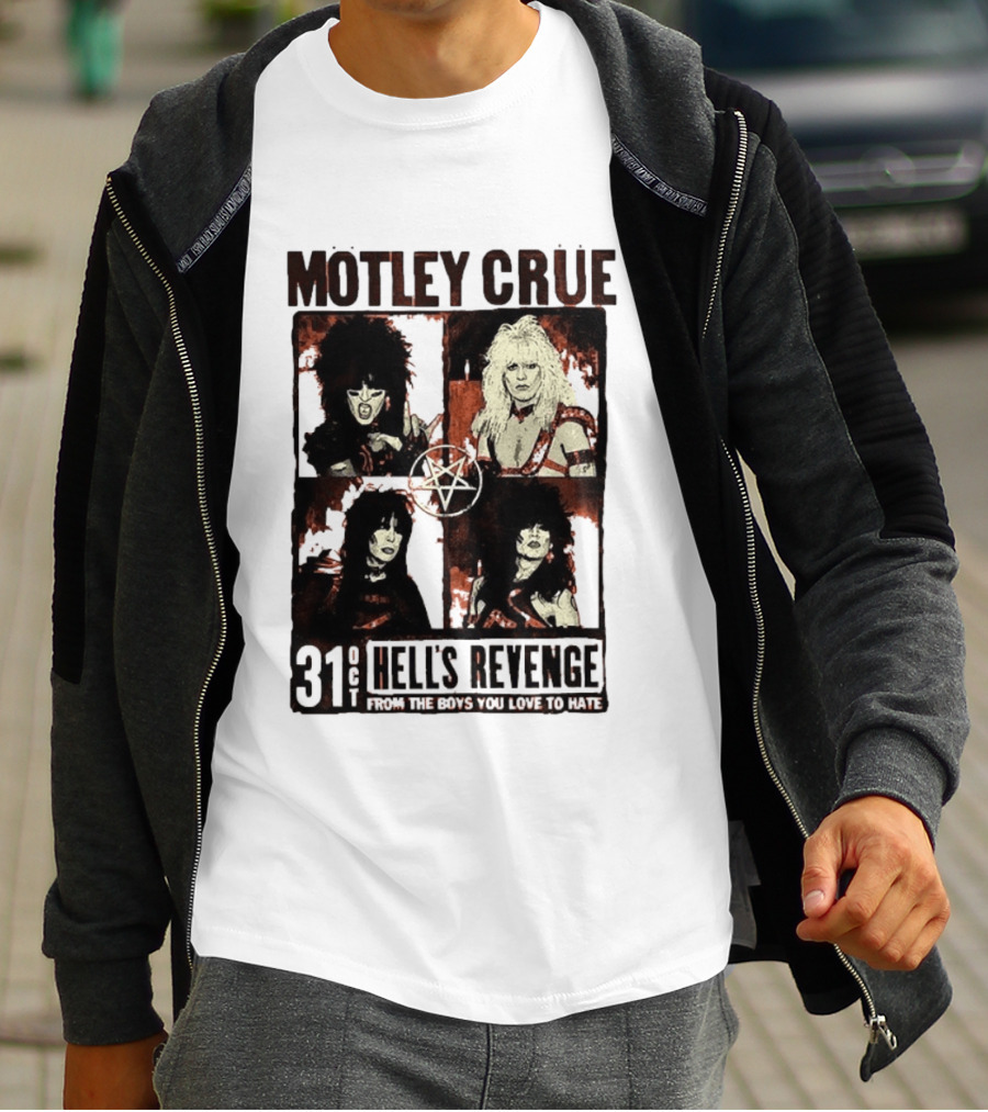 Motley Crue Hell's Revenge 31 Oct From The Boys You Love To Hate Flyer T-Shirt
