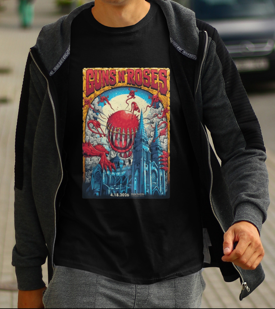 Guns N' Roses 4 18 2026 Fortaleza Brazil Arena Castelão Event Venom Cathedral T-Shirt