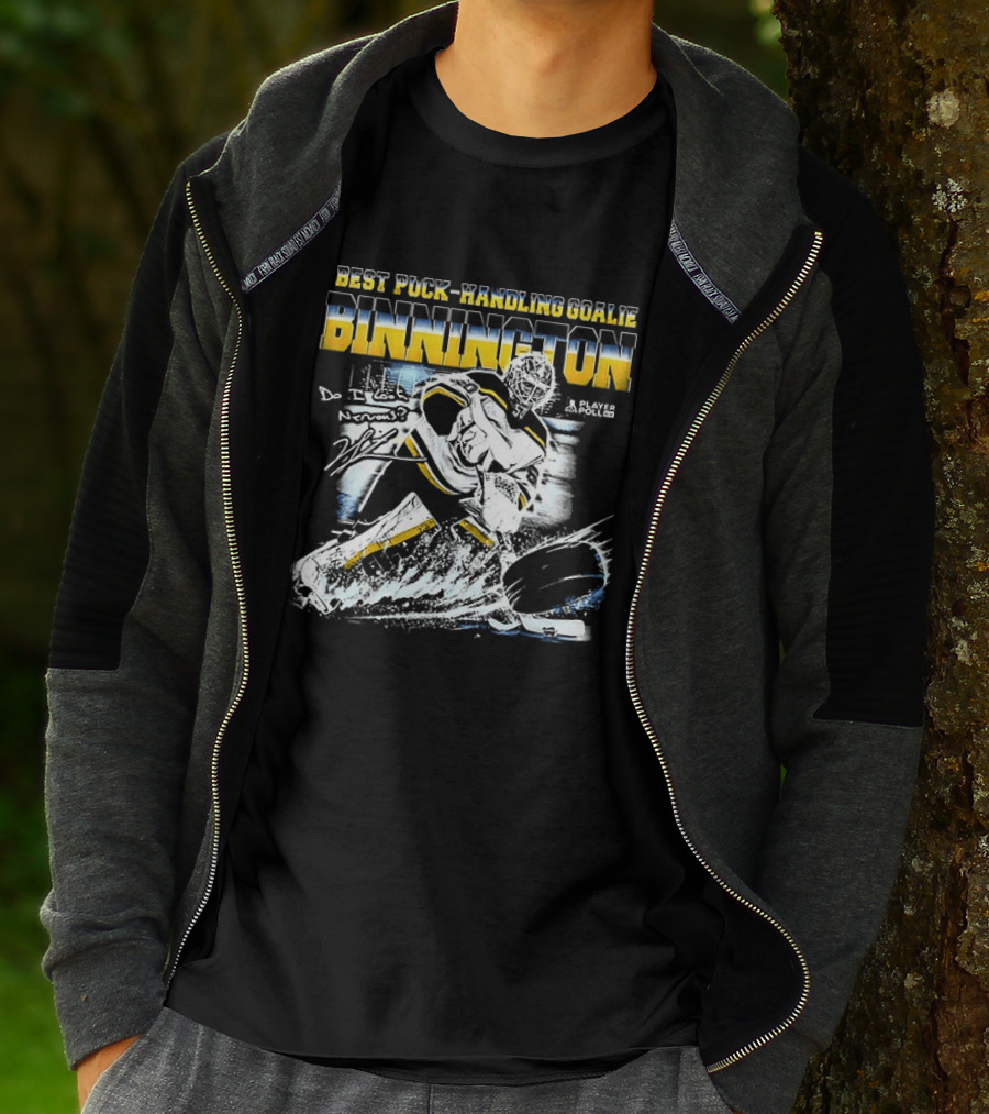 Best Puck Handling Goalie Binnington St. Louis Hockey T-Shirt