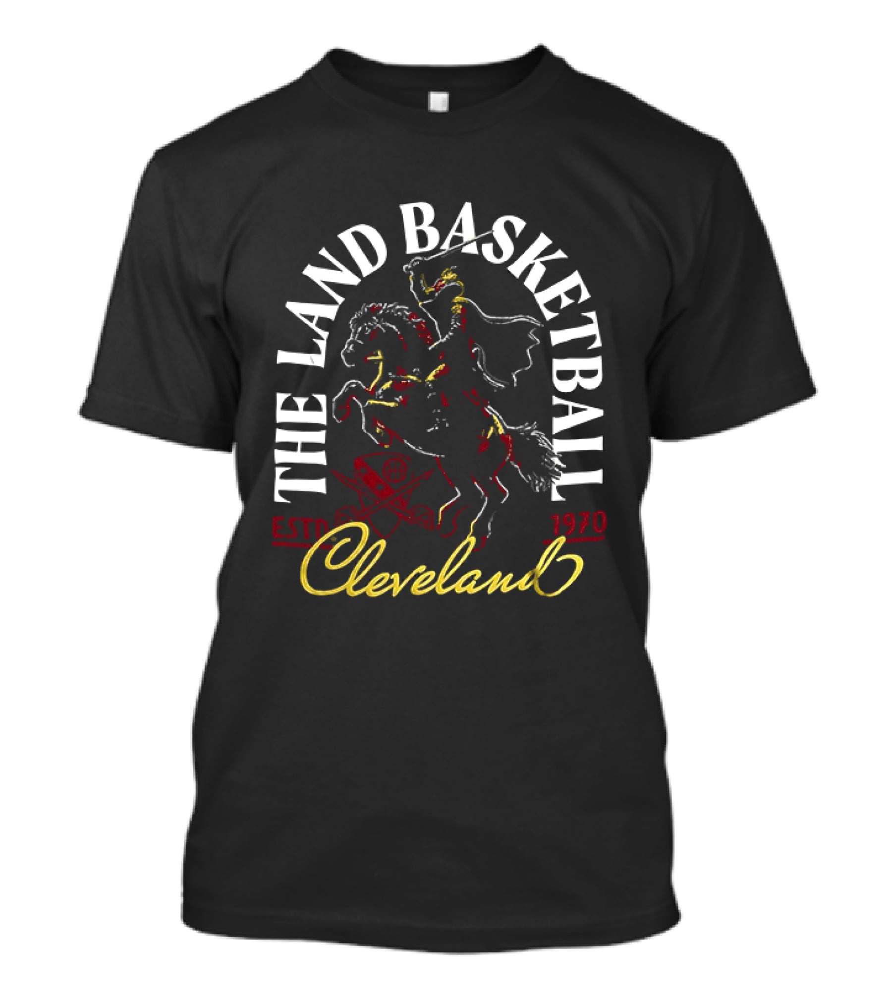 Cleveland The Land Basketball Est 1970 Curved T-Shirt