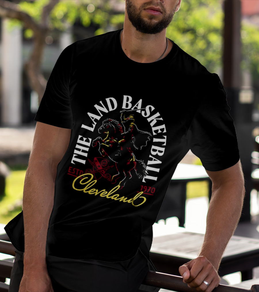 Cleveland The Land Basketball Est 1970 Curved T-Shirt