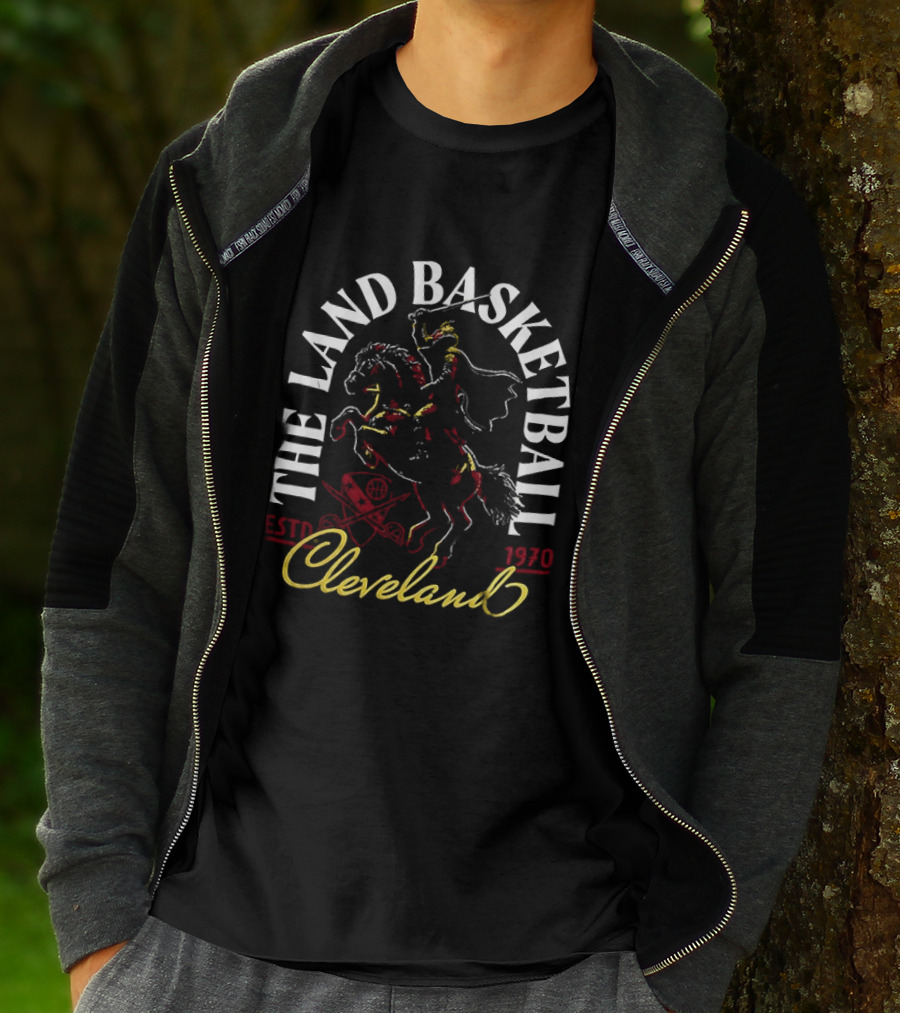 Cleveland The Land Basketball Est 1970 Curved T-Shirt