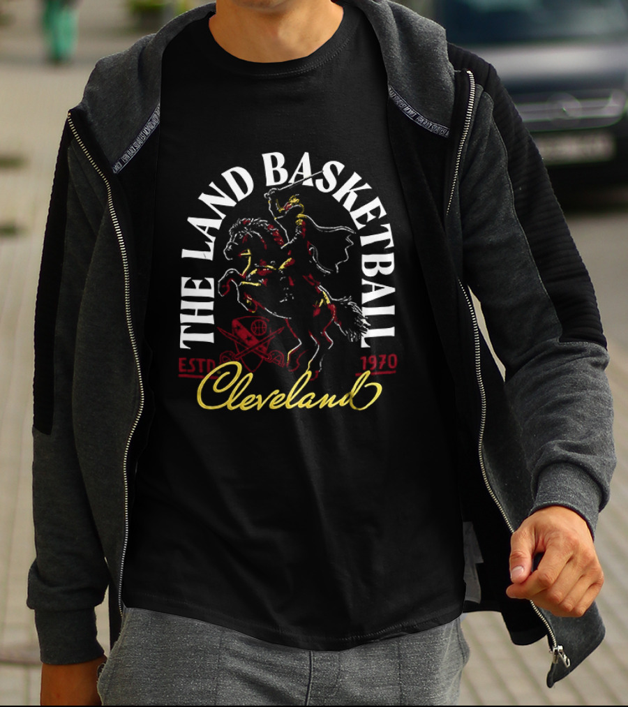 Cleveland The Land Basketball Est 1970 Curved T-Shirt