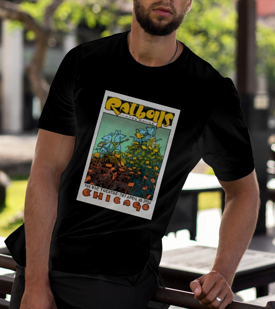 Ratboys Free Range April 18 2026 Vic Theatre Chicago Concert T-Shirt