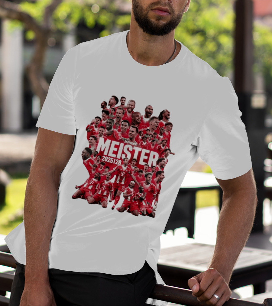 Bayern Deutscher Meister 2025 2026 Players Celebration T-Shirt