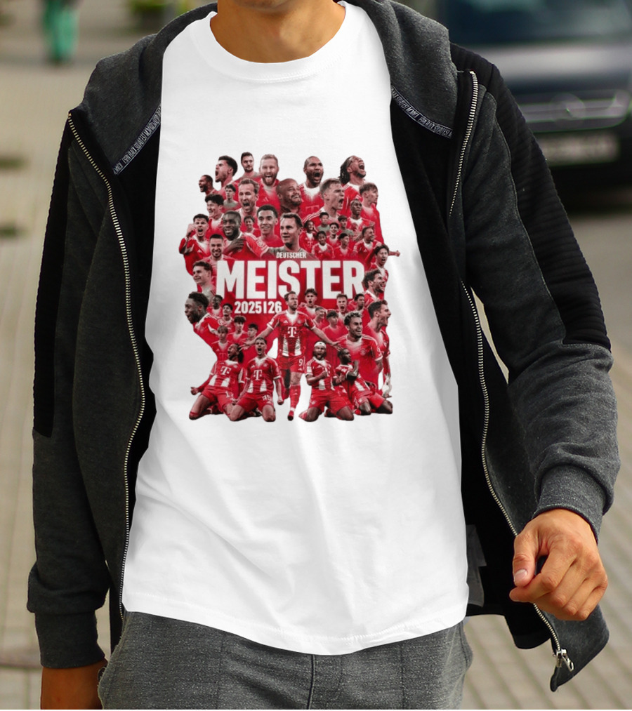 Bayern Deutscher Meister 2025 2026 Players Celebration T-Shirt