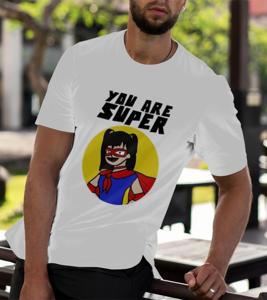 You Are Super Hero Girl With Red Cape And Mask T-Shirt