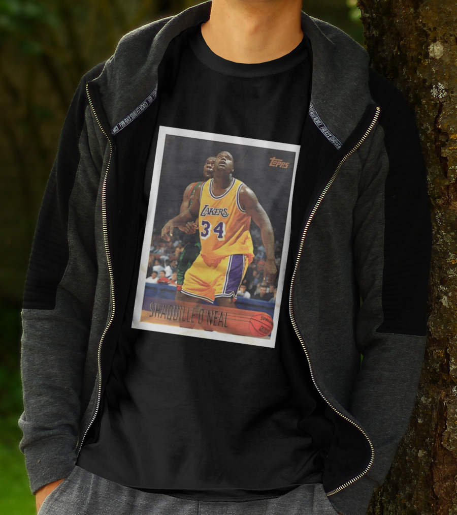 SHaQuille O'Neal Topps Lakers NBA Basketball Trading Card T-Shirt