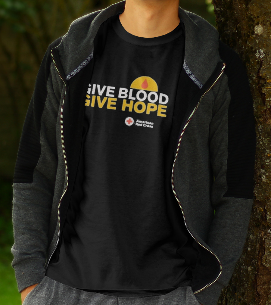 Give Blood Give Hope American Red Cross Support Initiative T-Shirt