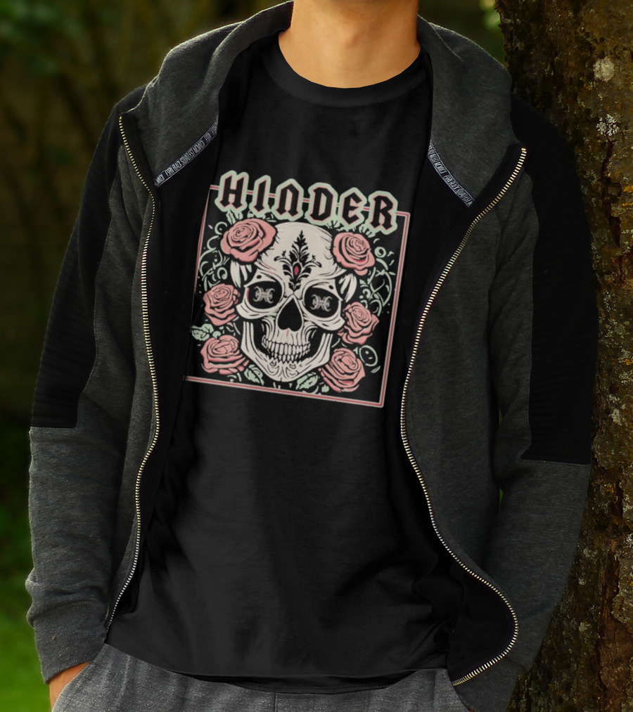 Hinder Pastel Skull Roses T-Shirt