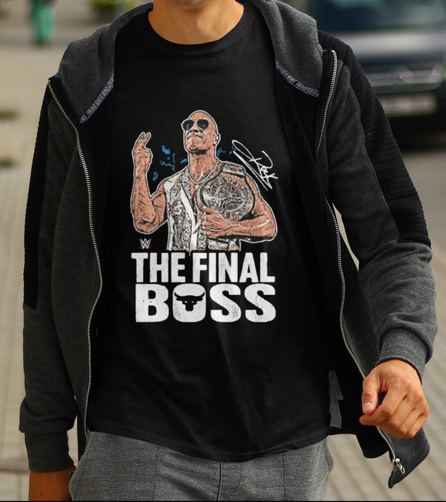 The Final Boss WWE Dwayne Johnson The Rock Signature Champion T-Shirt
