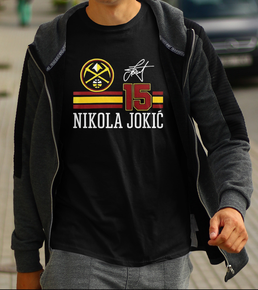 Nikola Jokić 15 Denver Nuggets NBA Signature T-Shirt
