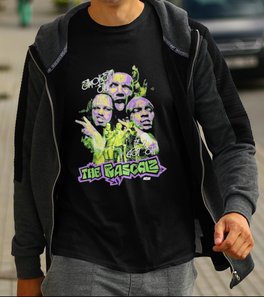 AEW The Rascalz Smoke Em If You Got Em Vibrant Wrestling Crew T-Shirt