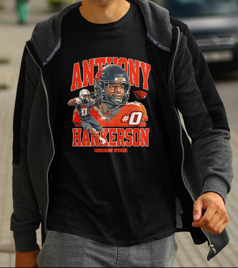 Anthony Hankerson #0 Oregon State Beavers Football T-Shirt