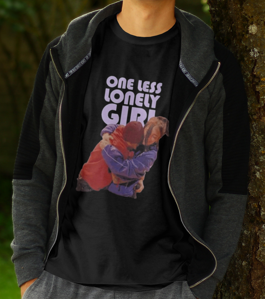 One Less Lonely Girl Billie Eilish Justin Bieber Hug T-Shirt
