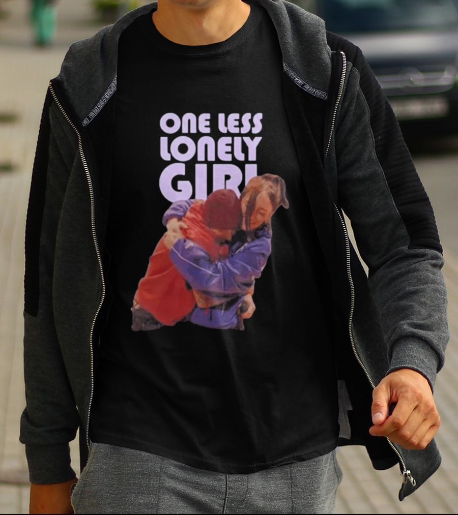 One Less Lonely Girl Billie Eilish Justin Bieber Hug T-Shirt