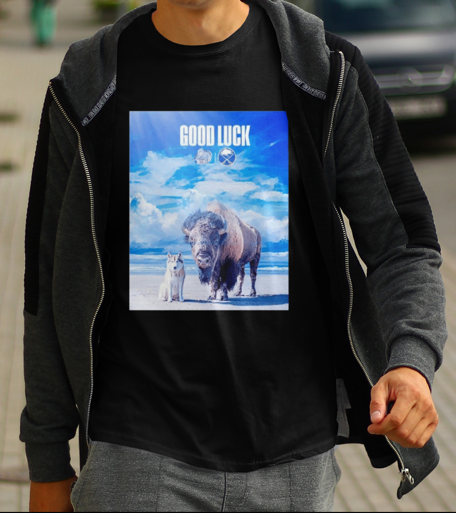 Good Luck Jacksonville Icemen Buffalo Sabres NHL Team Game 1 Buffalo Beach Sky T-Shirt
