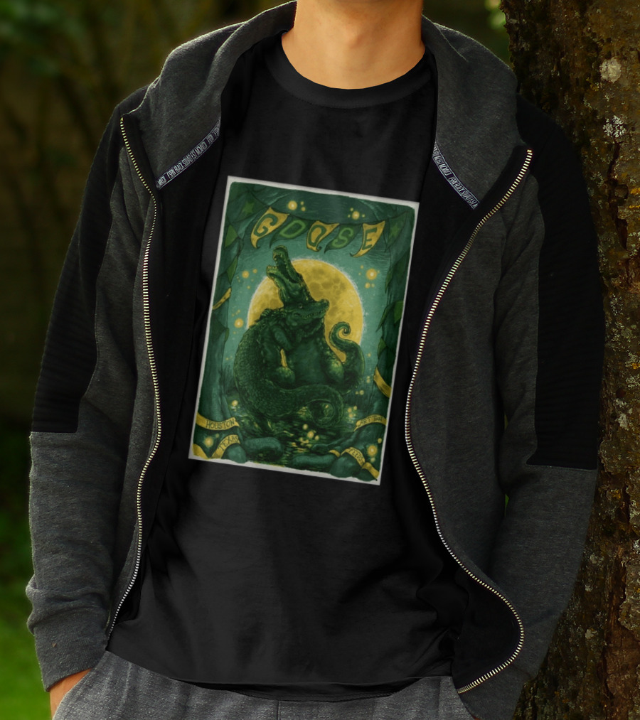 Goose Bayou Music Center Houston Texas April 23 2026 Featuring Alligator And Moon T-Shirt