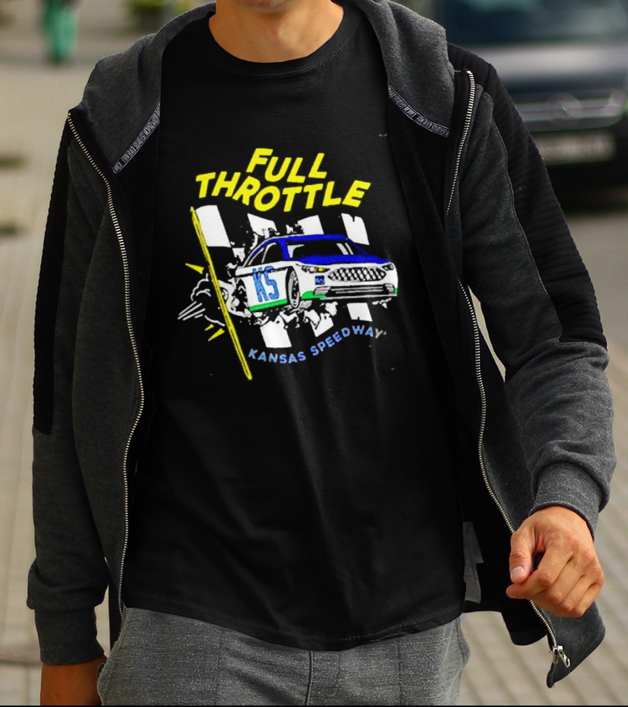 Full Throttle Kansas Speedway KS Racing Car Adventure T-Shirt
