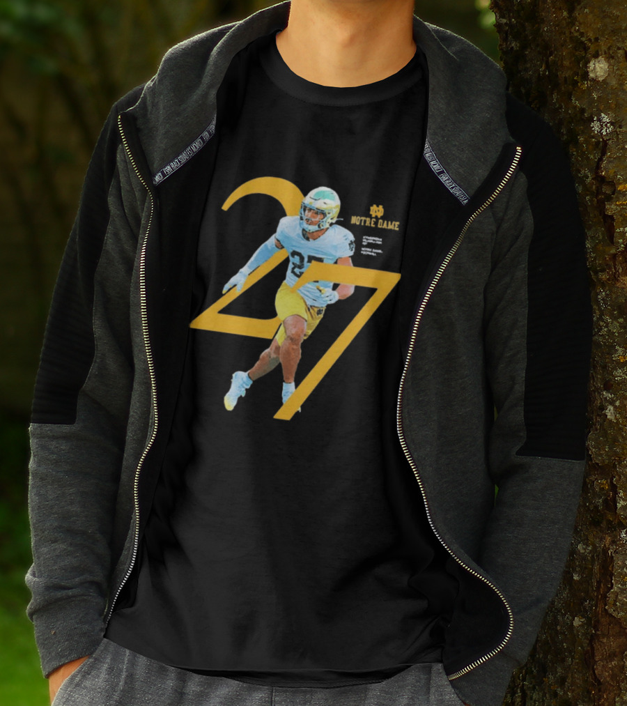 Kyngstonn Viliamu Asa 27 Notre Dame Fighting Irish Football Player T-Shirt