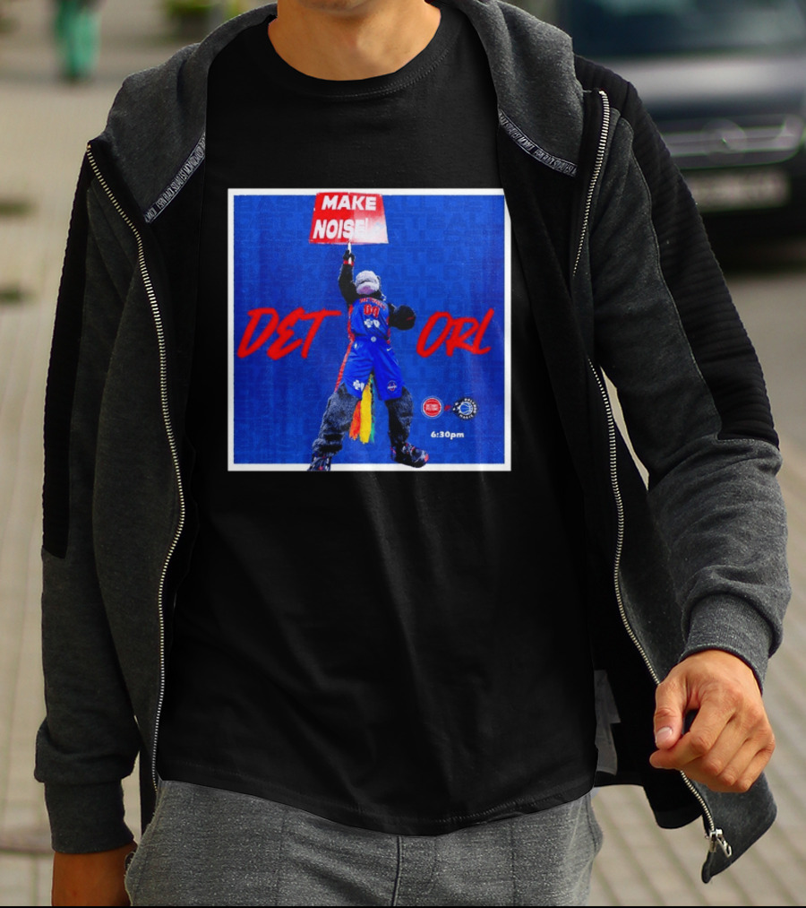 Make Noise DET Vs ORL Basketball 6:30pm Event Promotion T-Shirt