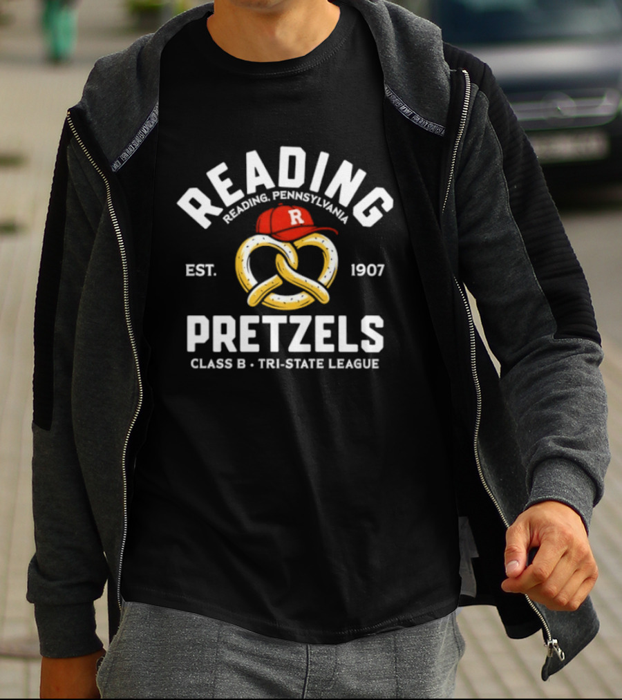 Reading Pennsylvania Pretzels Est. 1907 Class B Tri State League T-Shirt