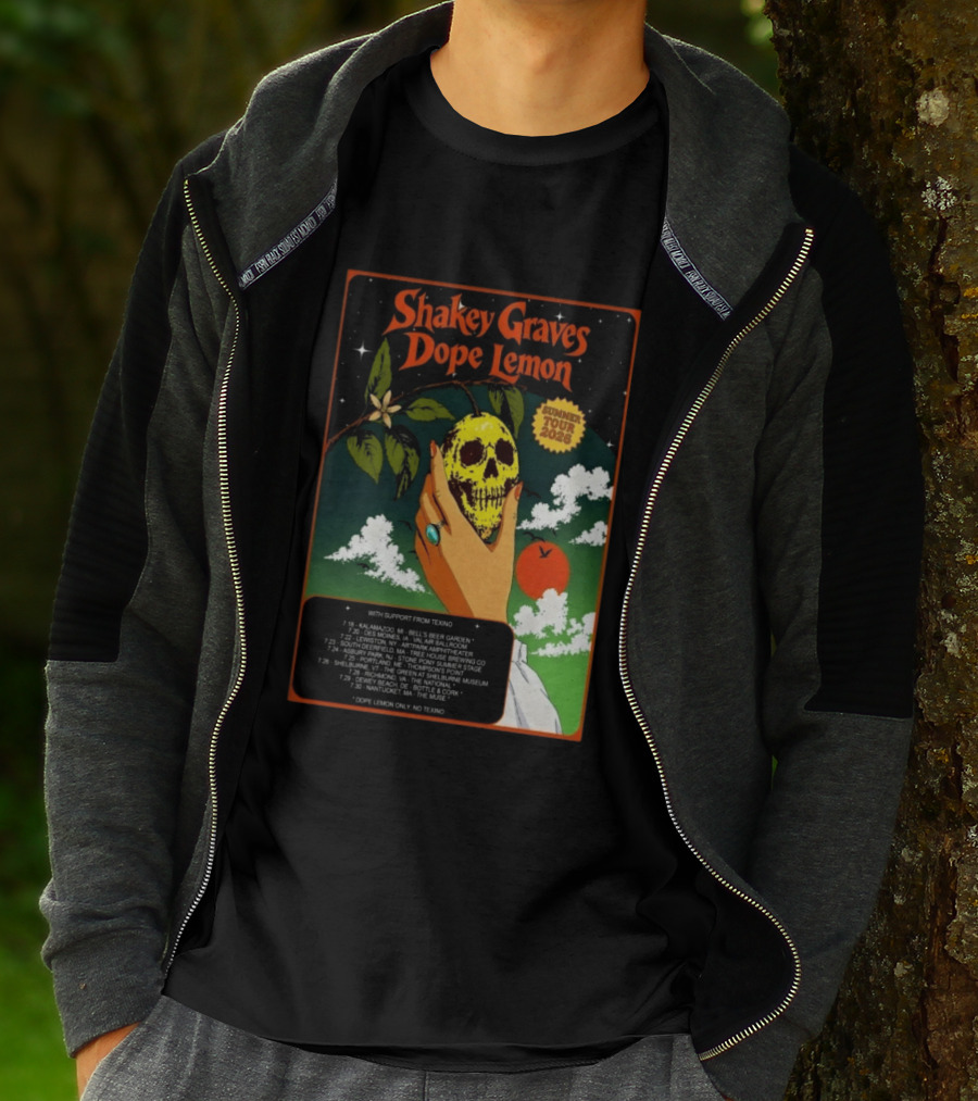 Shakey Graves Dope Lemon Summer Tour 2026 With Texino Support T-Shirt