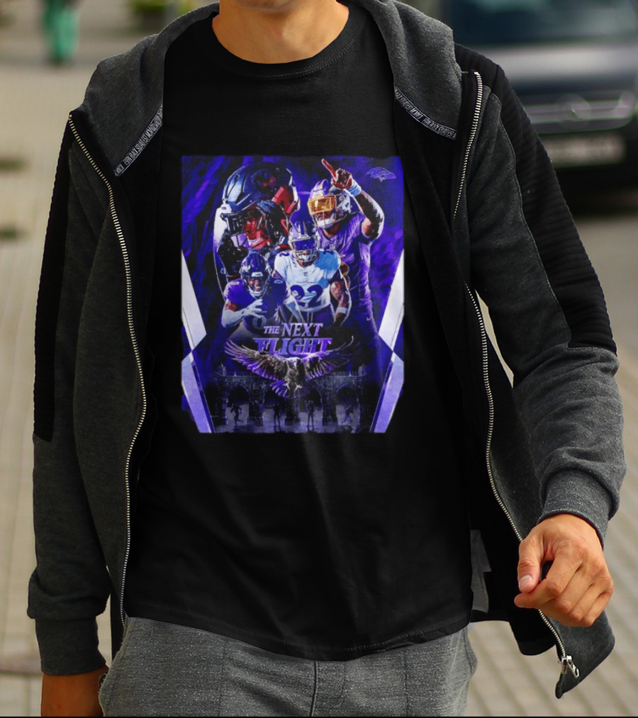 The Next Flight Baltimore Ravens 2026 Season NFL Team Players Ravens Fans T-Shirt