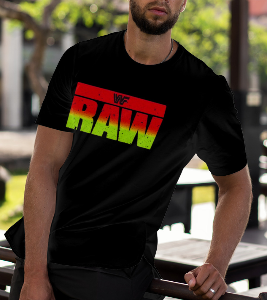 WWF RAW Vintage Style Classic Logo Retro Wrestling T-Shirt