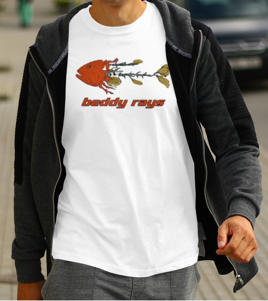 Beddy Rays Coral Trout Fish Skeleton T-Shirt