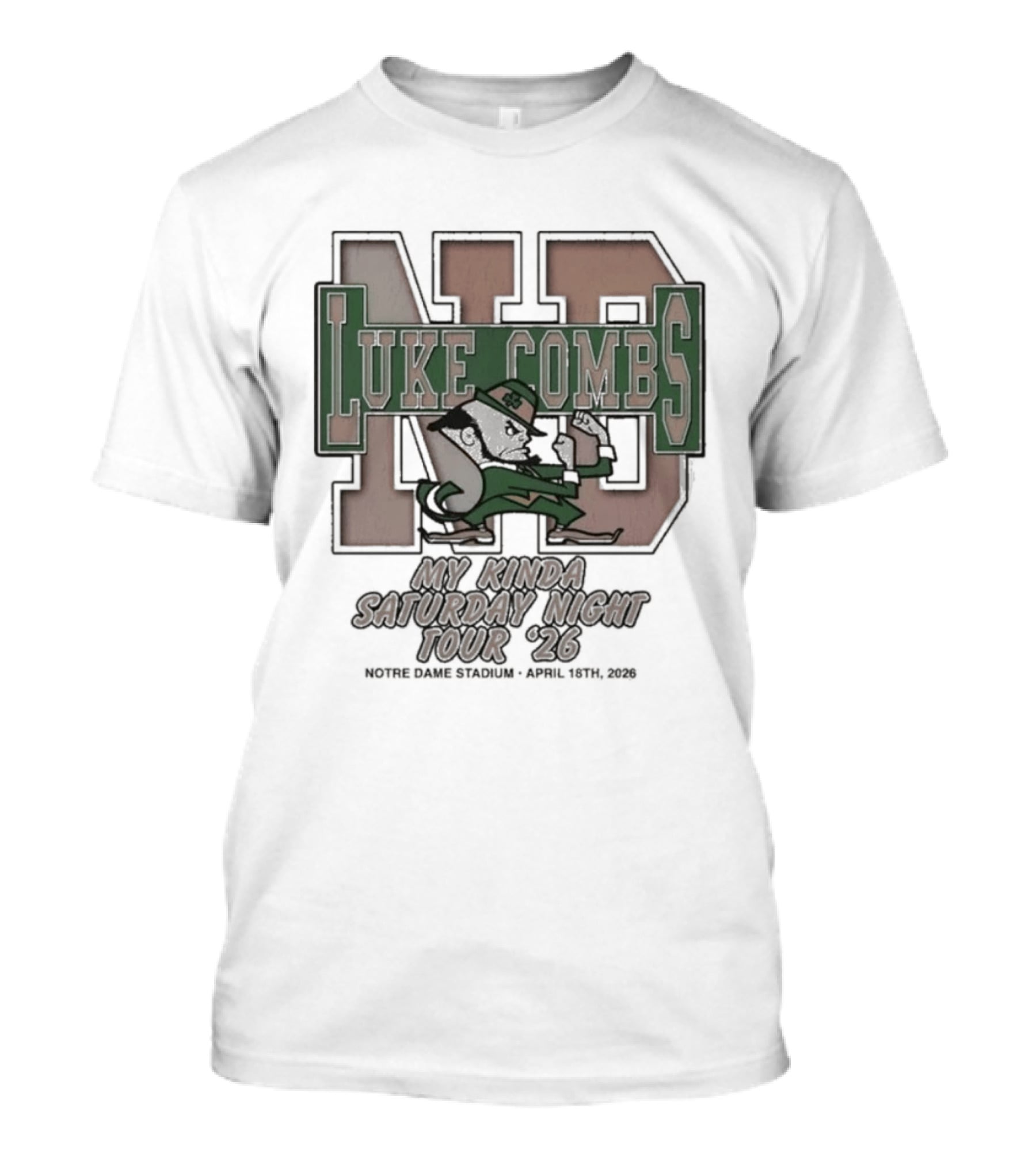 Luke Combs Notre Dame ND My Kinda Saturday Night Tour '26 T-Shirt