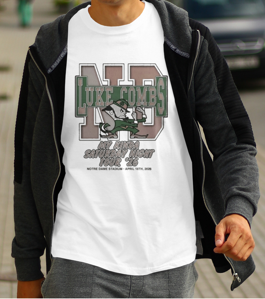 Luke Combs Notre Dame ND My Kinda Saturday Night Tour '26 T-Shirt