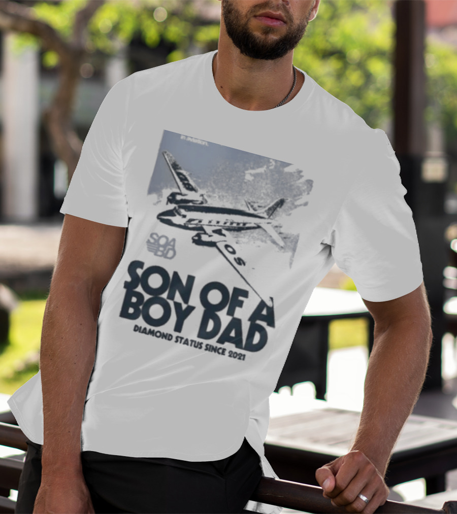 Son Of A Boy Dad Airline Pocket T-Shirt