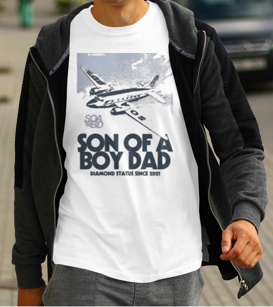 Son Of A Boy Dad Airline Pocket T-Shirt