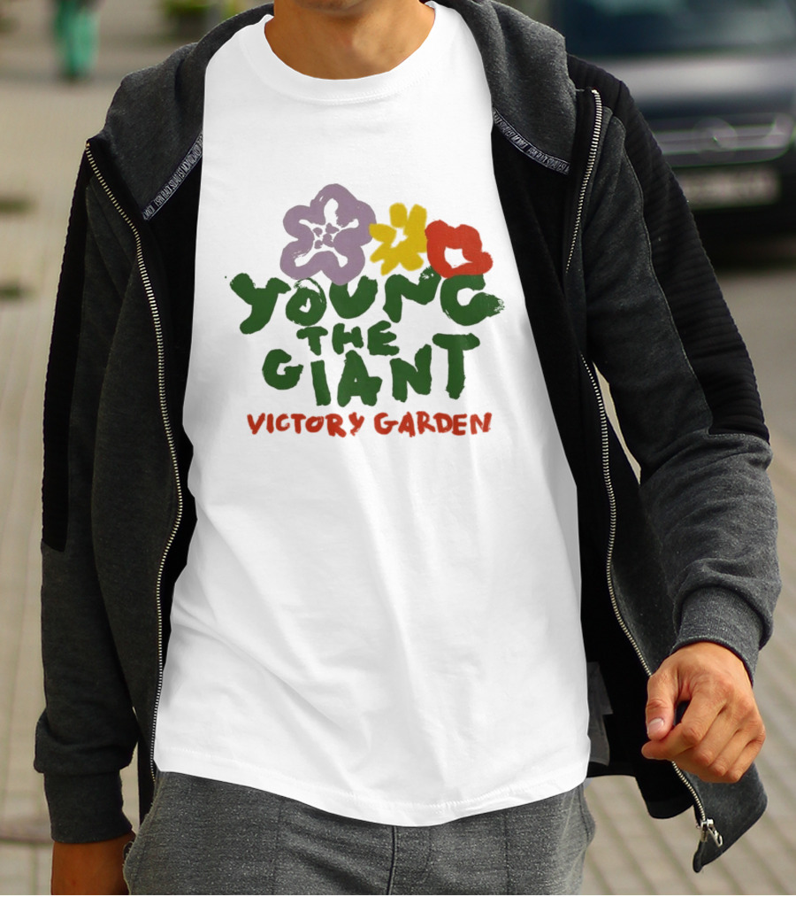 Young The Giant Victory Garden Purple Red Yellow Flowers T-Shirt