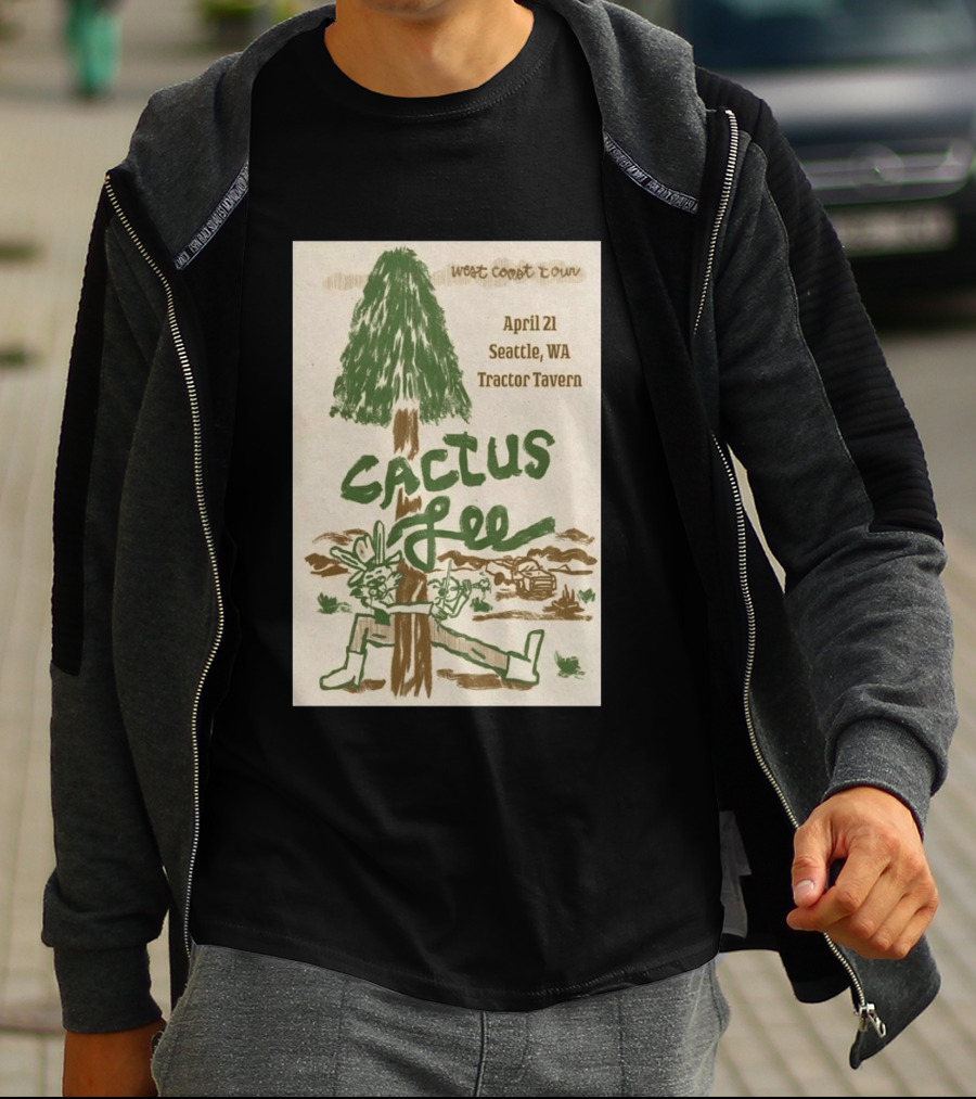 West Coast Tour Cactus Lee Seattle WA Tractor Tavern April 21 2026 T-Shirt