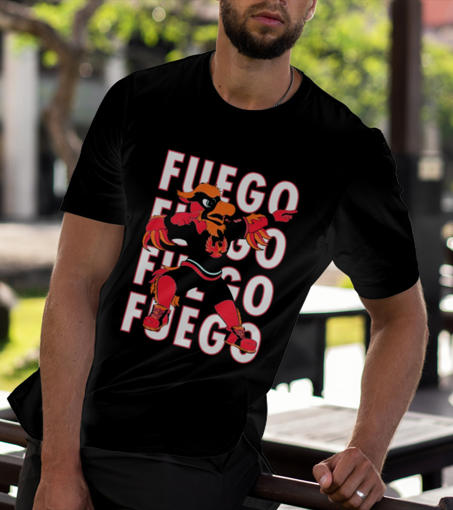 Coachella Valley Firebirds Mascot Fuego Bold Repeat T-Shirt