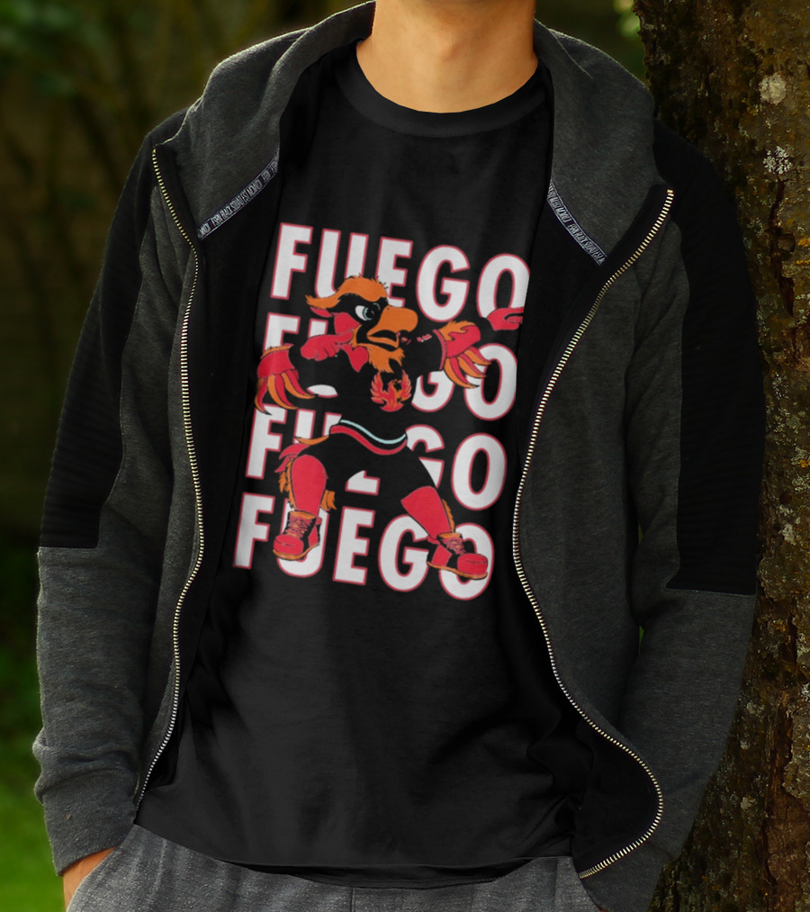 Coachella Valley Firebirds Mascot Fuego Bold Repeat T-Shirt