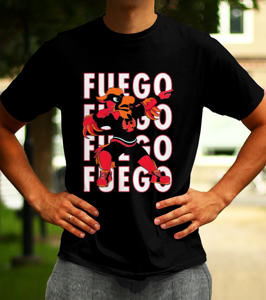 Coachella Valley Firebirds Mascot Fuego Bold Repeat T-Shirt