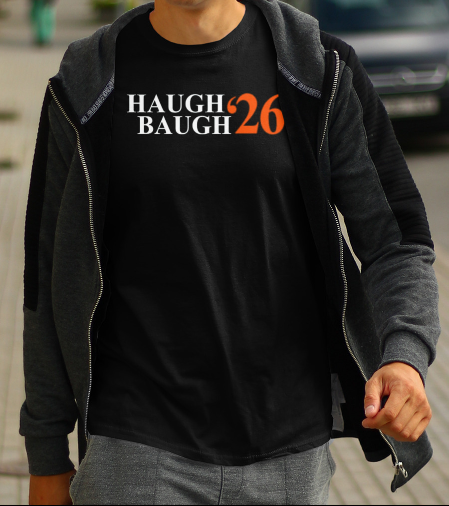 Haugh Baugh 26 Bold White Orange T-Shirt